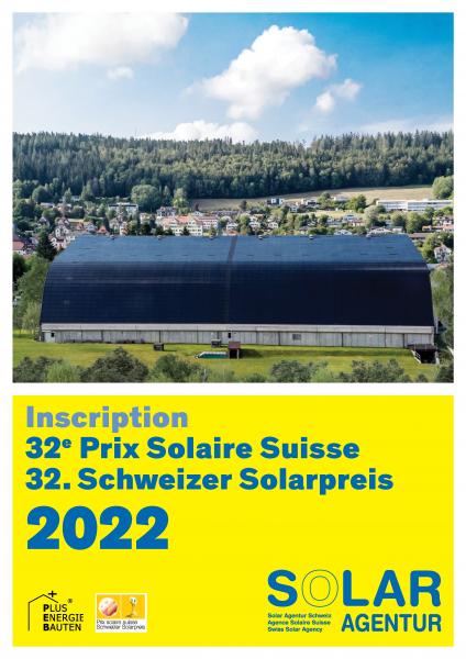 Communiqué: Inscription Prix Solaire Suisse 2022