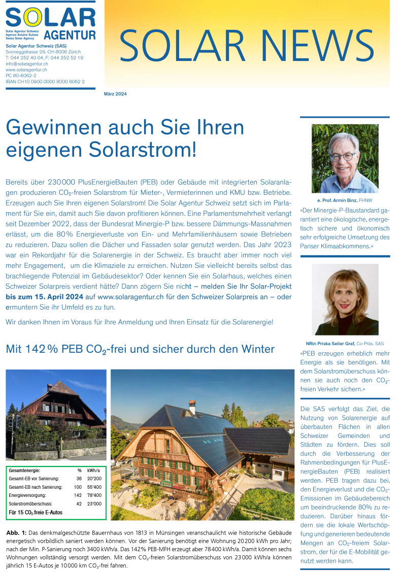 Solar News März 2024 (en allemand)